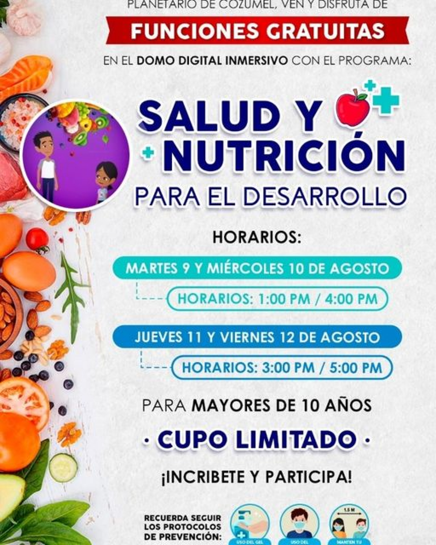 Planetario de Cozumel inicia festejos por 7° aniversario con actividades gratuitas de salud y nutrición