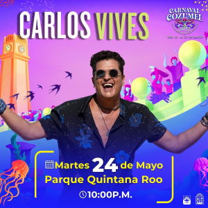Carnaval Cozumel cerrará con Carlos Vives