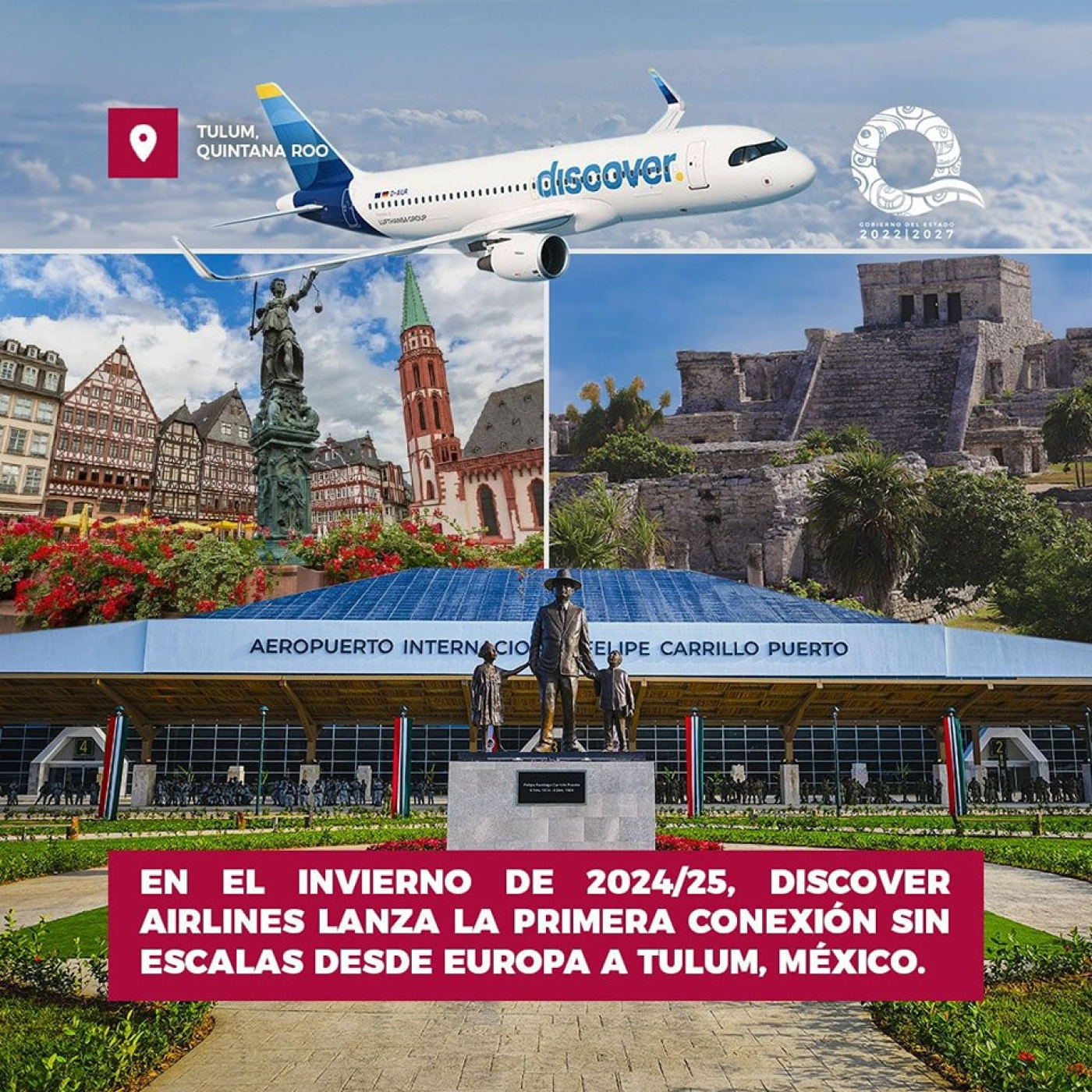 Anuncian vuelo directo de Europa al aeropuerto de Tulum