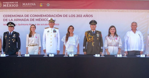 Mara Lezama encabeza conmemoración del 202 aniversario de la creación de la Armada de México
