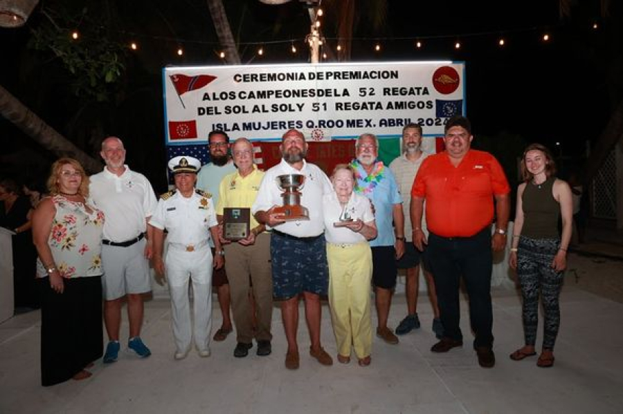 Concluye la 52a. Regata del Sol al Sol con premiación en Isla Mujeres