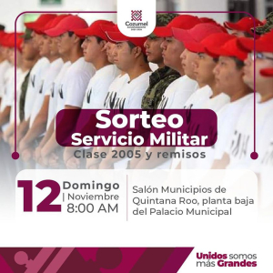 Junta de reclutamiento llevará a cabo sorteo para el Servicio Militar Nacional clase 2005