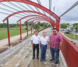 Juanita Alonso supervisa obras de la Unidad Deportiva Revolución