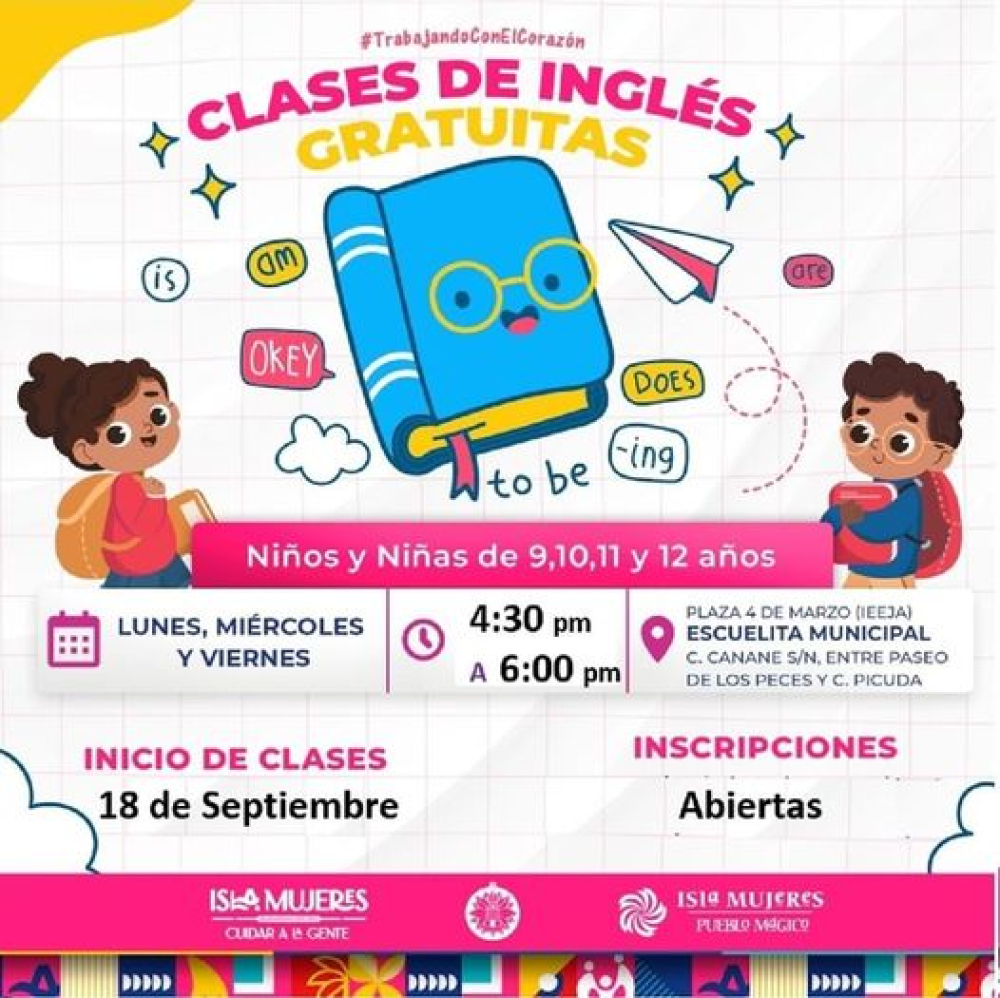 Gobierno de Isla Mujeres impartirá clases gratuitas de inglés en la Escuelita Municipal