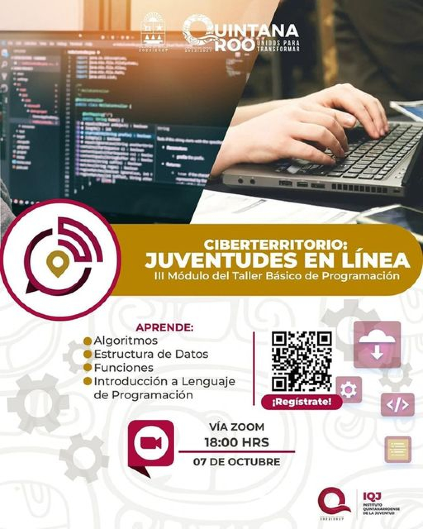 El IQJ invita a participar en el Taller Básico de Programación Módulo 3: Ciberterritorio