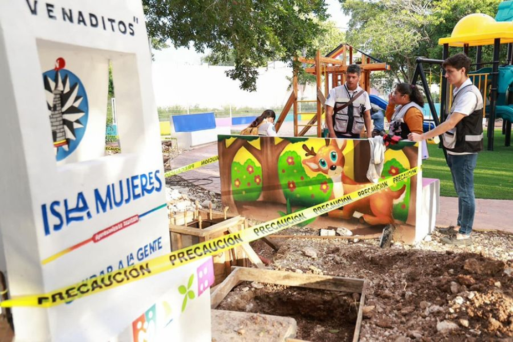 Atenea Gómez Ricalde supervisa últimos detalles del parque &#039;Los Venaditos&#039;