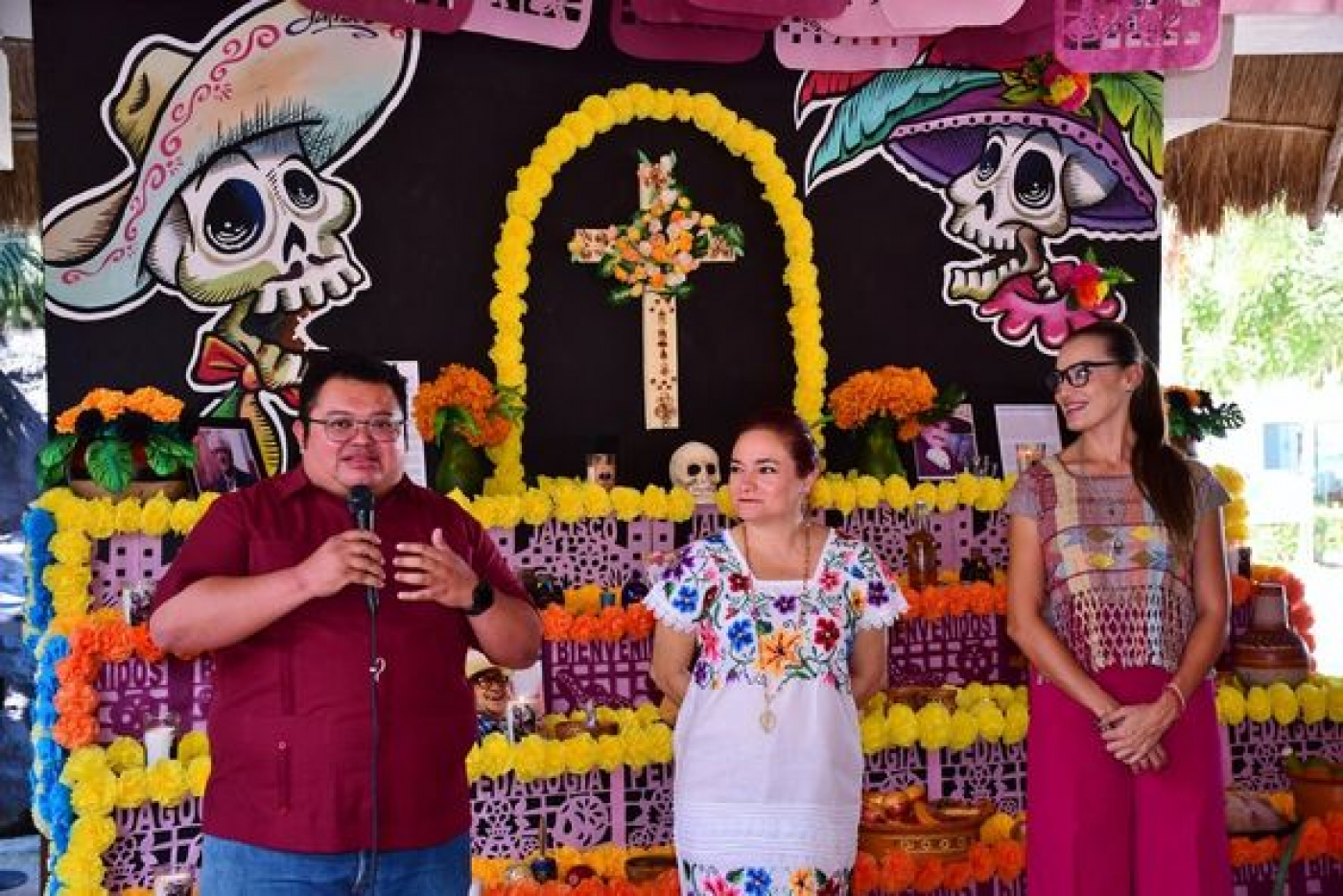 La FPMC inauguró su altar de Muertos en el parque Natural Chankanaab