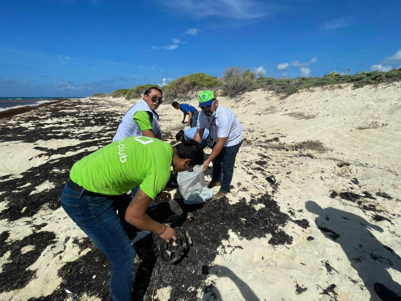 FPMC y personal de grupo Walmart realizan limpieza de playas en Punta Sur